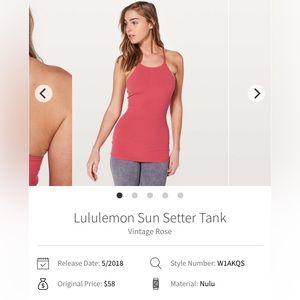 NWT size 6 lululemon tank